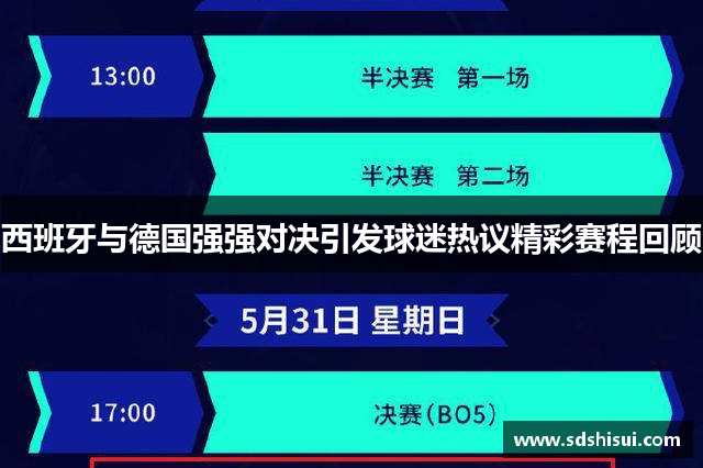 西班牙与德国强强对决引发球迷热议精彩赛程回顾